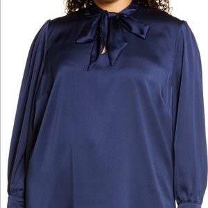 City Chic Satin Work Blouse